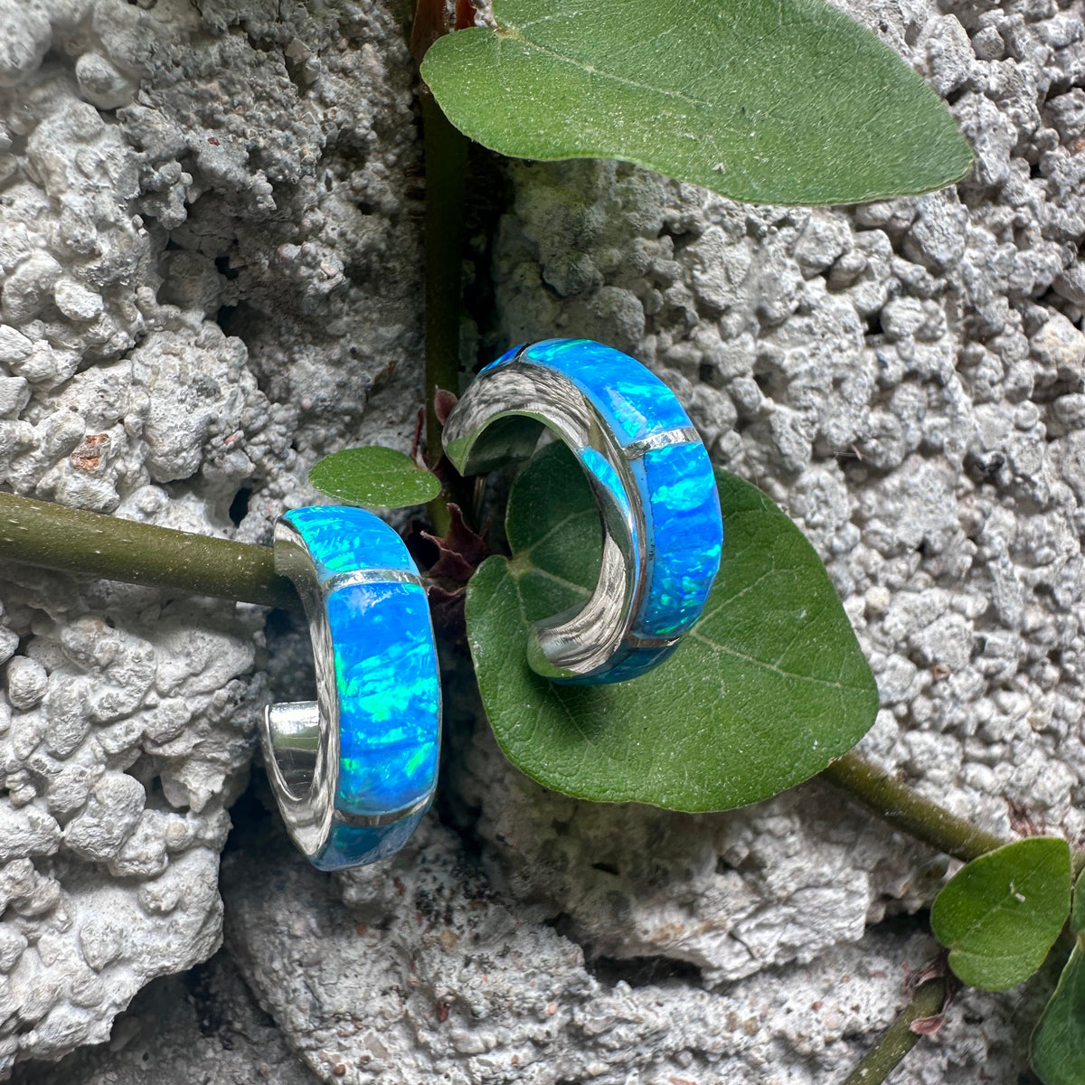 Flinder Lavinia Turquoise Hoop Earrings