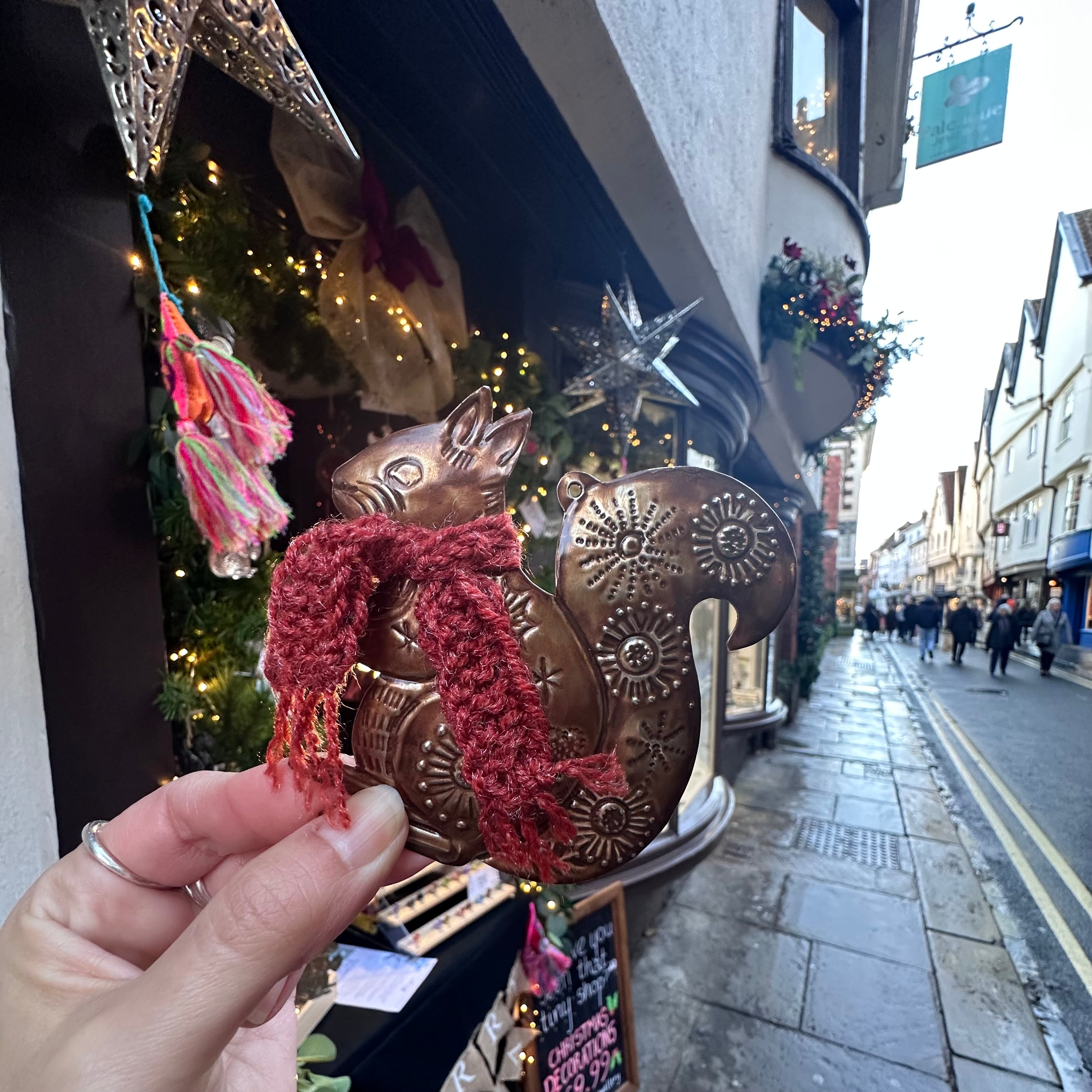 Sacred Red Squirrel Handcrafted Tin Decoration