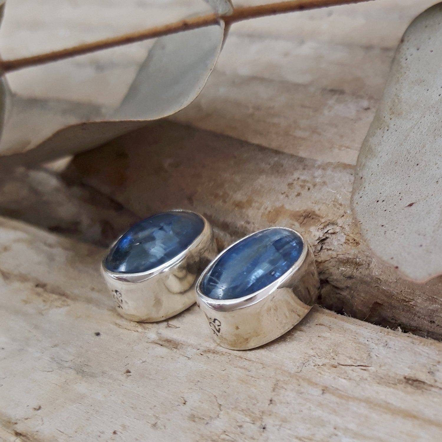 SAMPLE Alba Kyanite Oval Stud Earrings