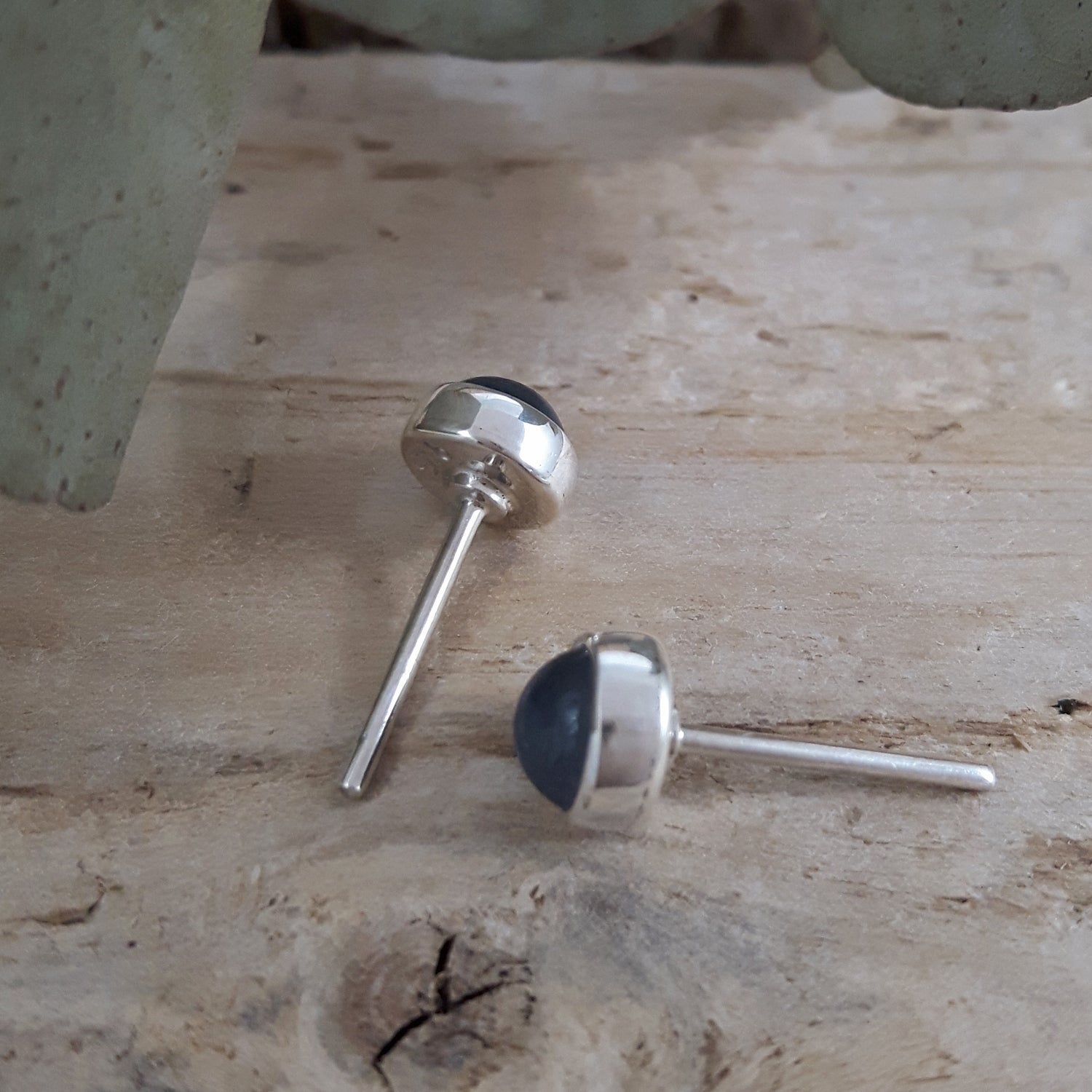 Alba Kyanite Mini Round Stud Earrings