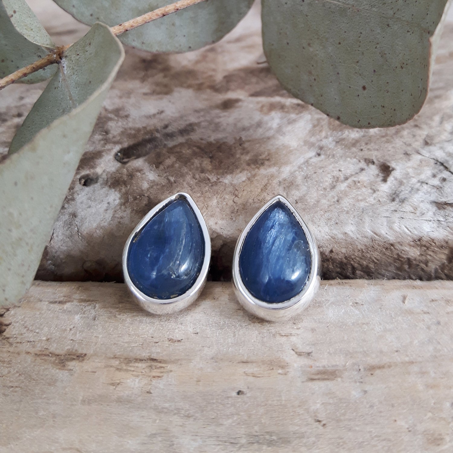 Alba Kyanite Teardrop Stud Earrings