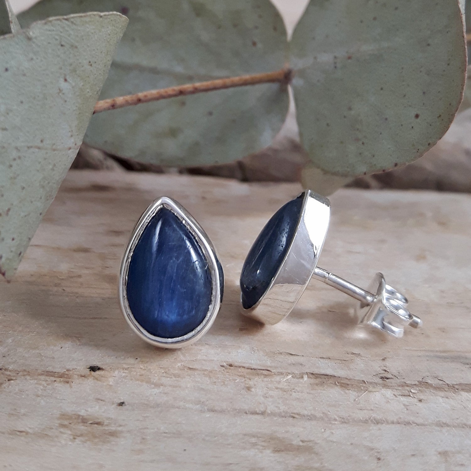 Alba Kyanite Teardrop Stud Earrings