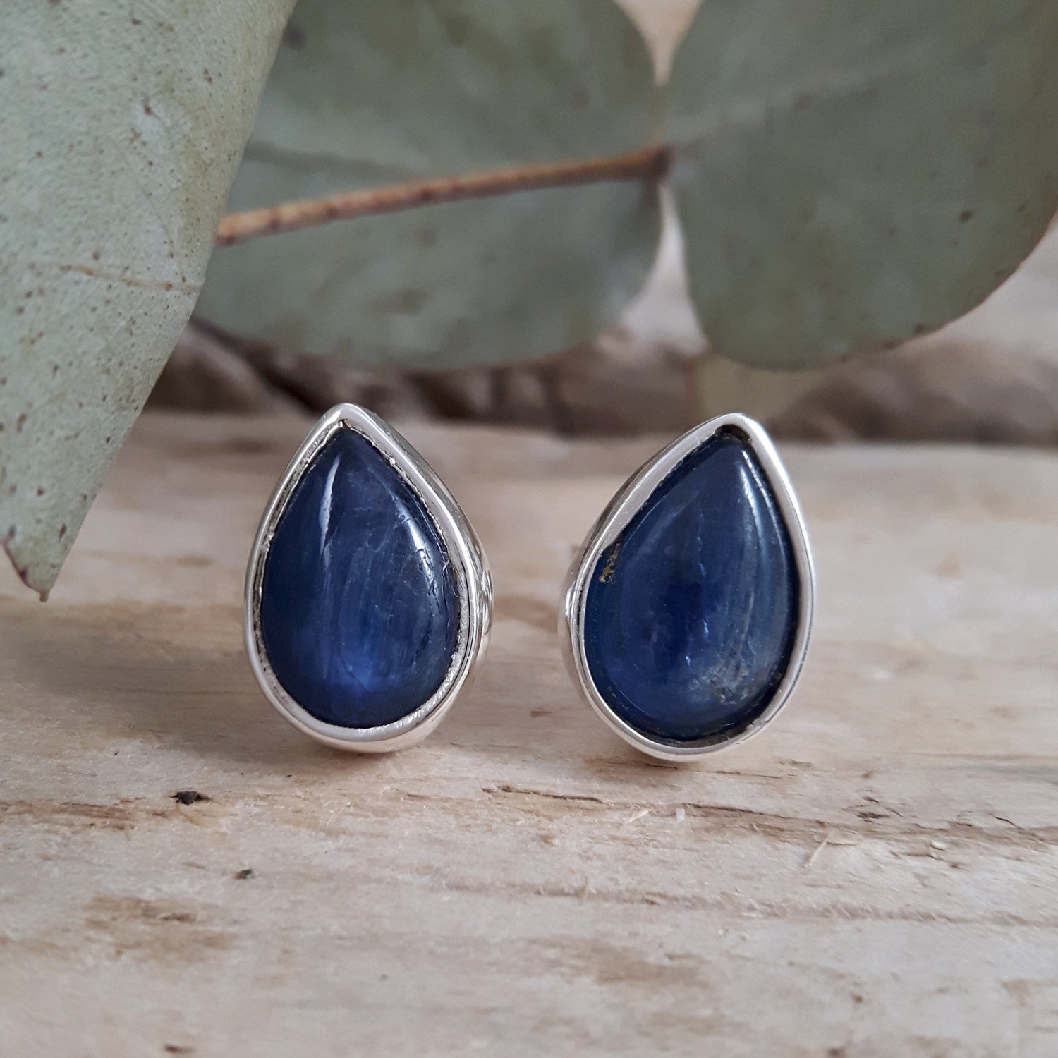 Alba Kyanite Teardrop Stud Earrings
