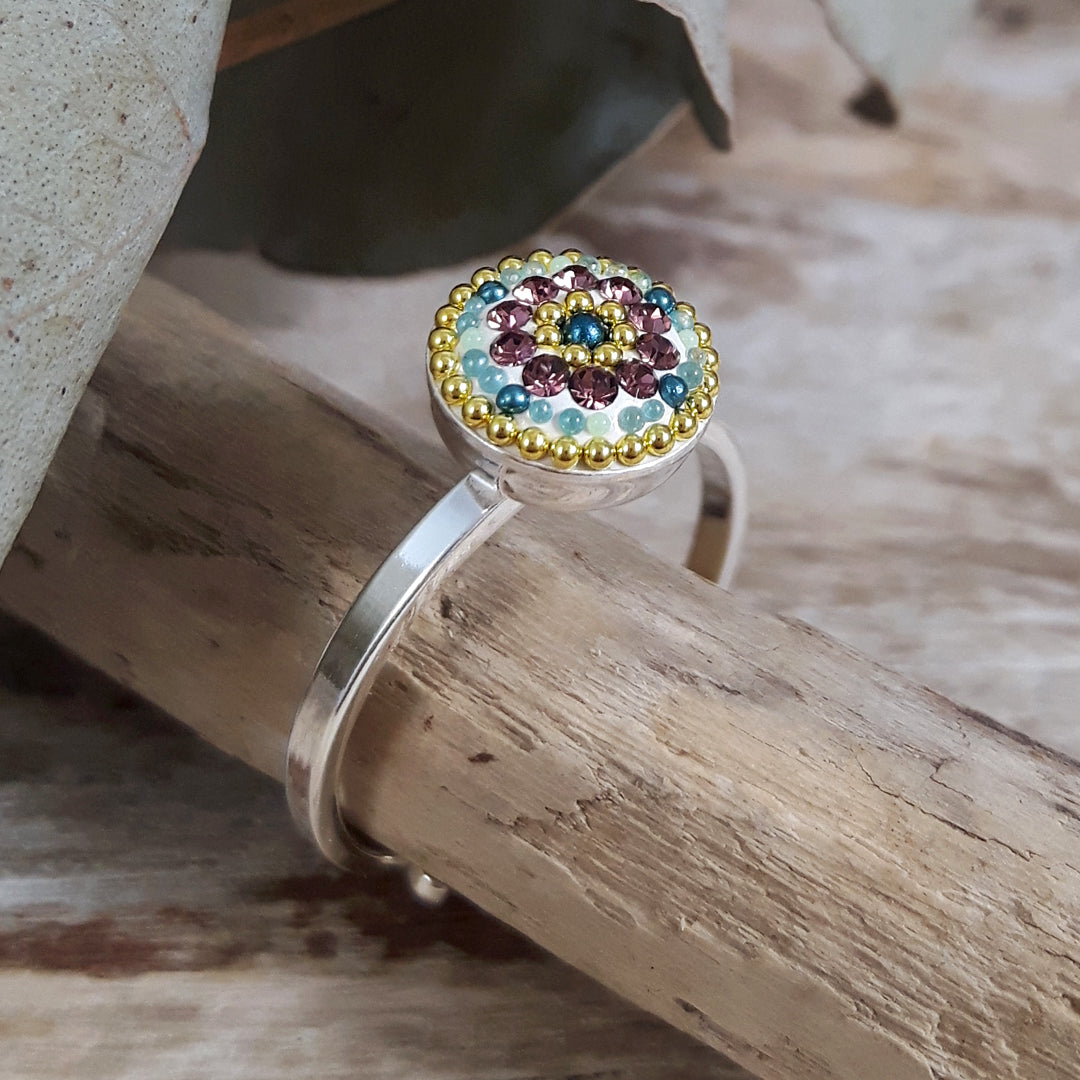 Allegra Antique Mini Round Adjustable Ring