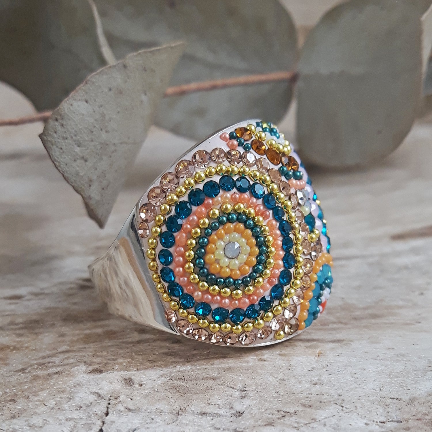 SAMPLE Allegra Carnival Dome Ring A Size P