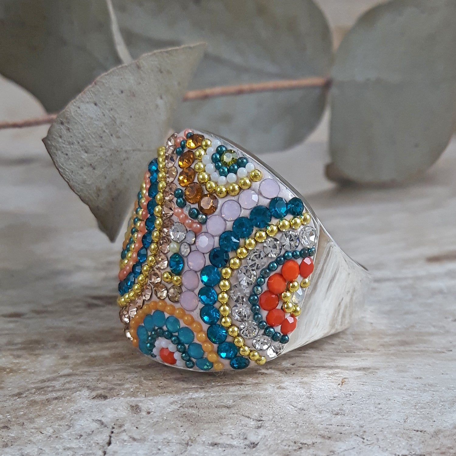 SAMPLE Allegra Carnival Dome Ring A Size P