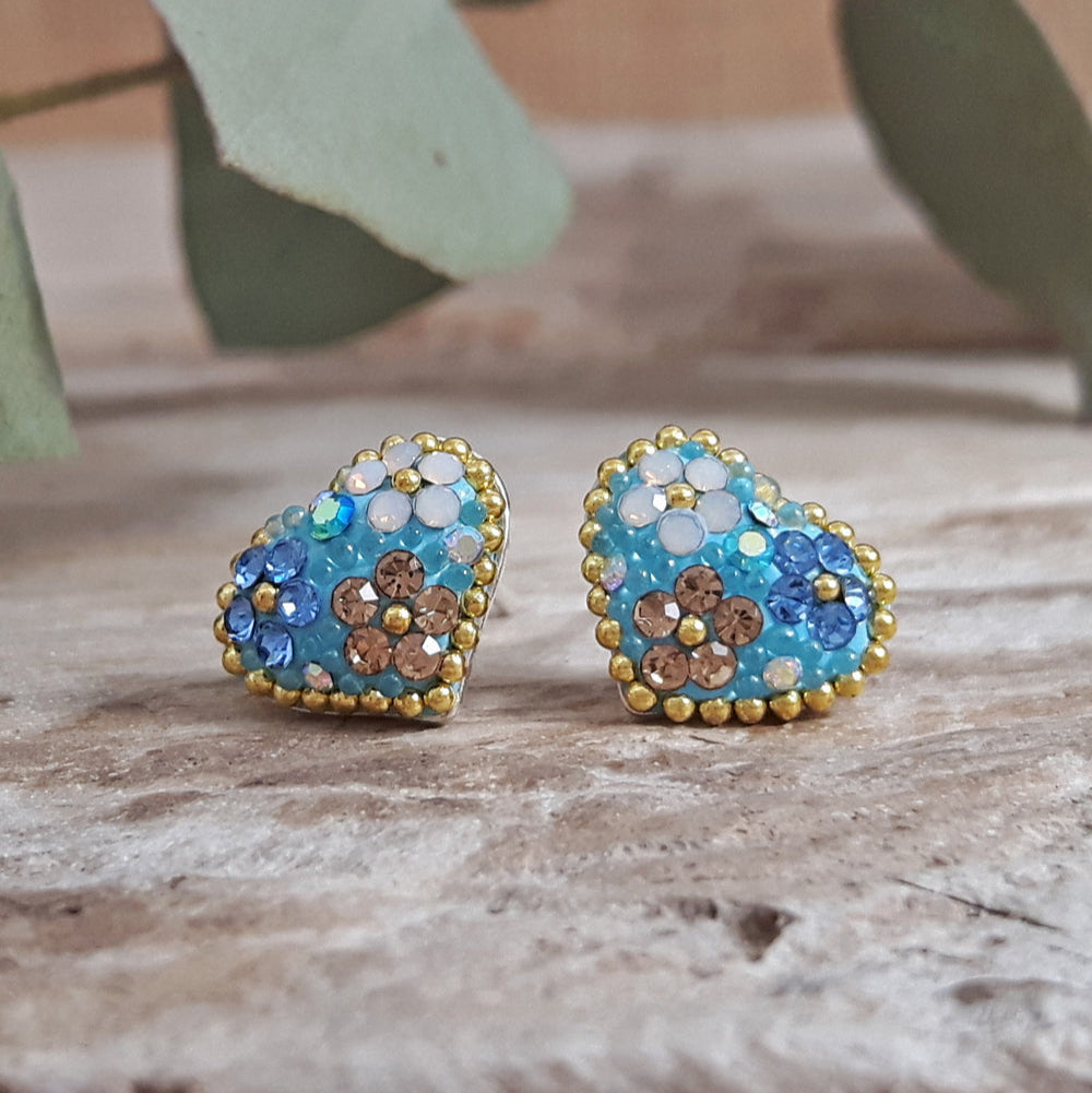Allegra Heart Daisy Dream Studs