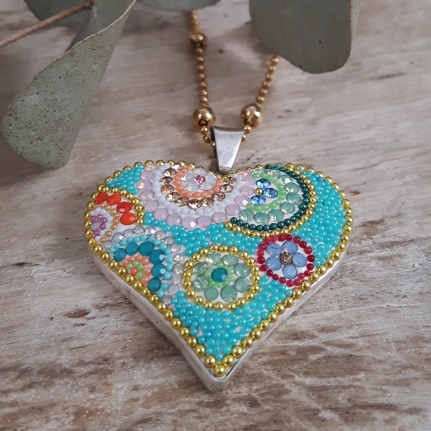 Allegra Heart Bloom Turquoise Pendant