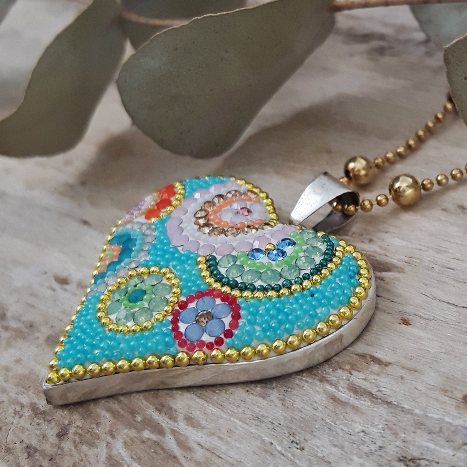 Allegra Heart Bloom Turquoise Pendant
