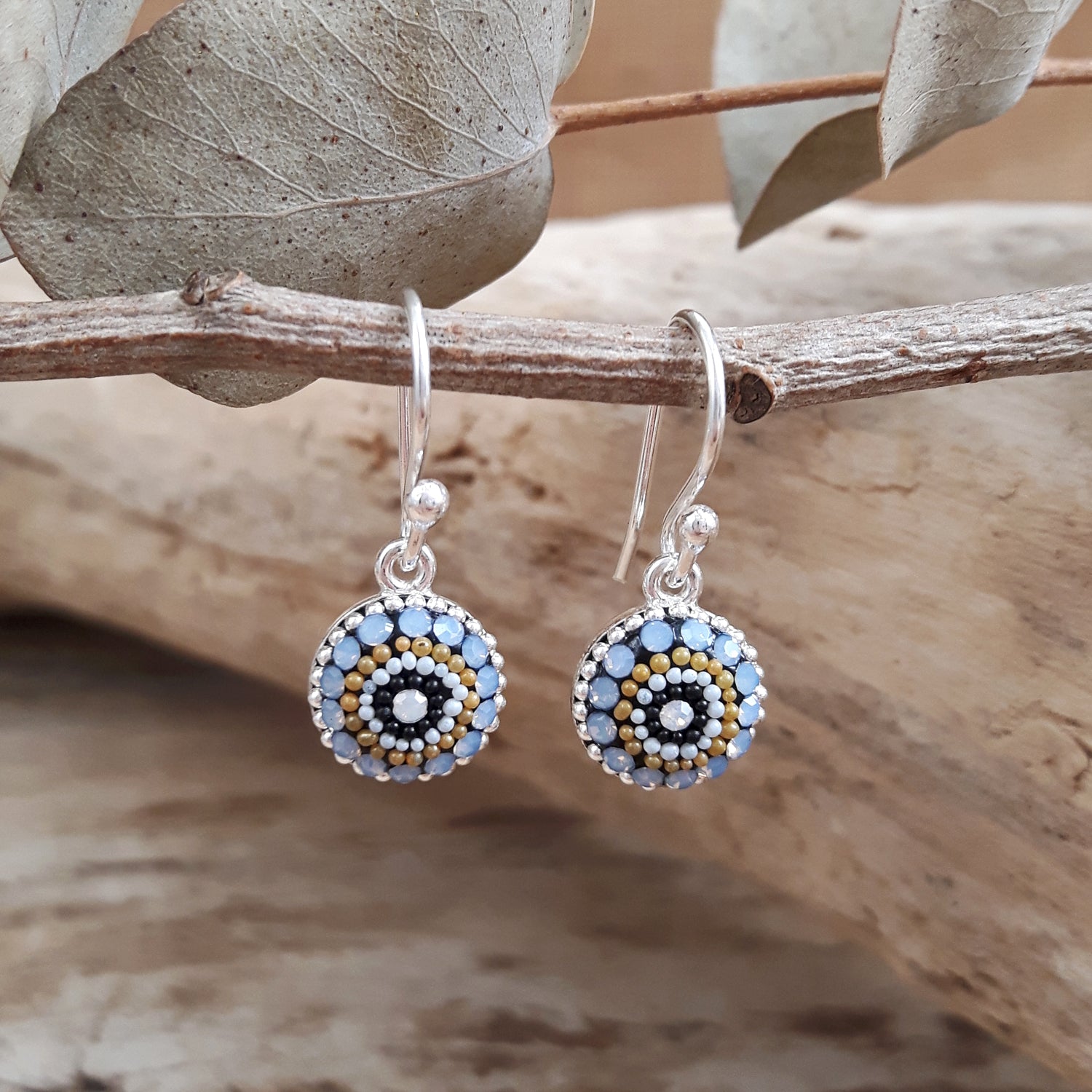 Allegra Highland Glow Round Drop Earrings