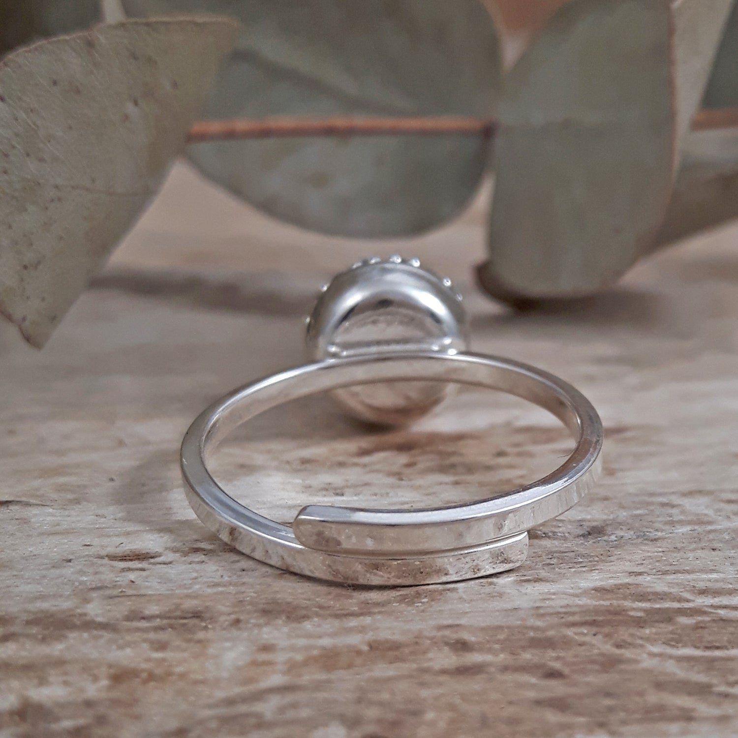 Allegra Highland Glow Mini Round Adjustable Ring