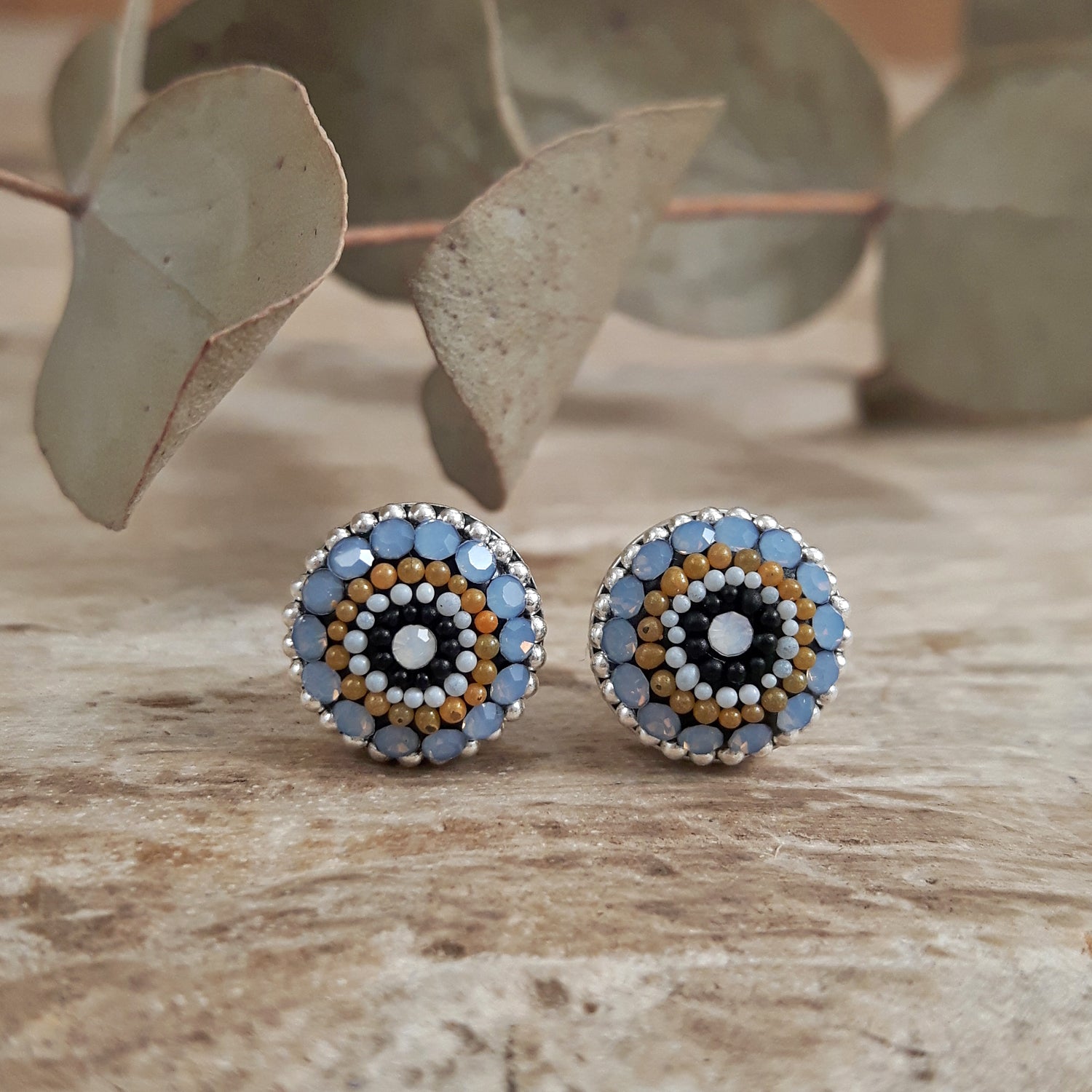 Allegra Highland Glow Round Stud Earrings