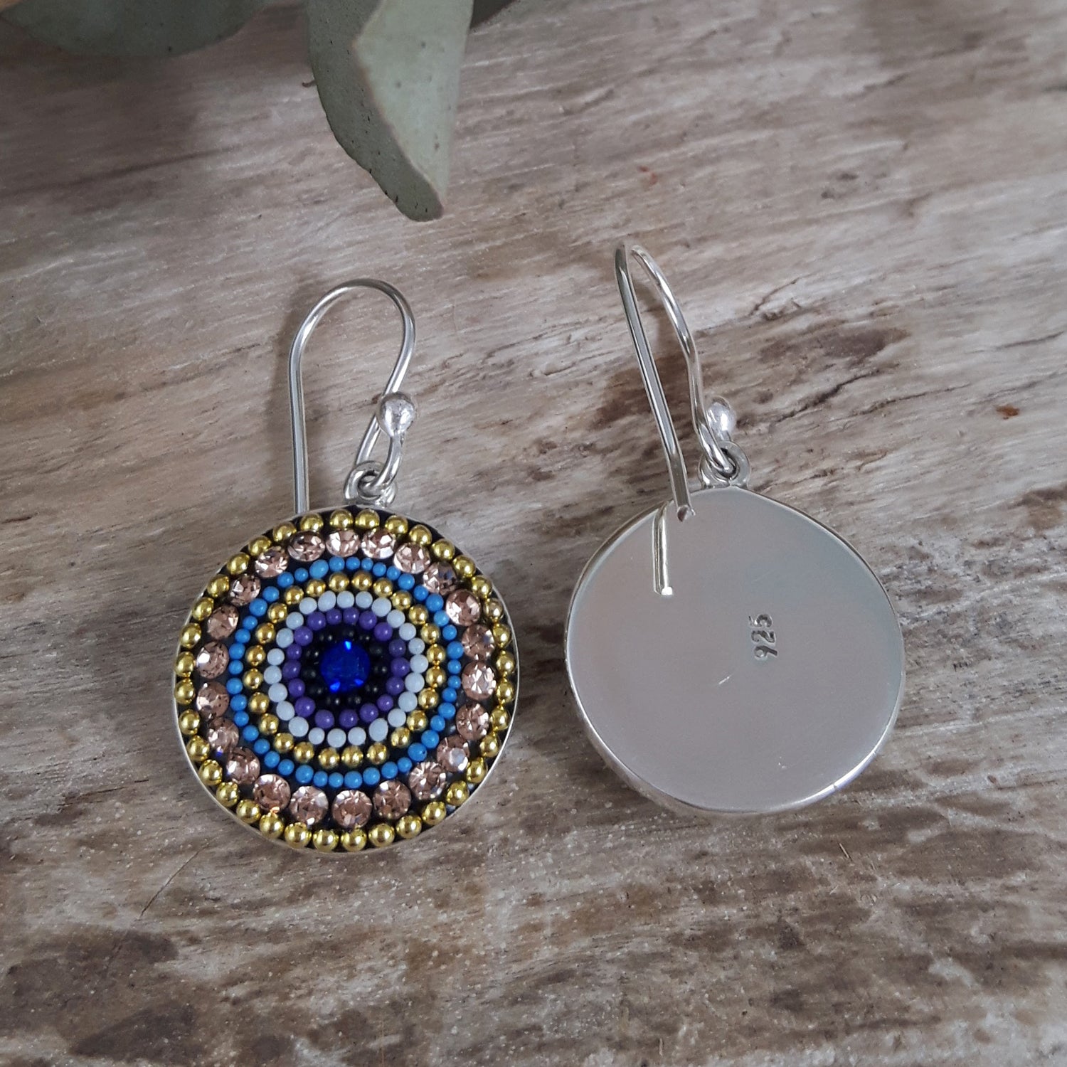 Allegra Indigo Radiance Coin Drop Earrings