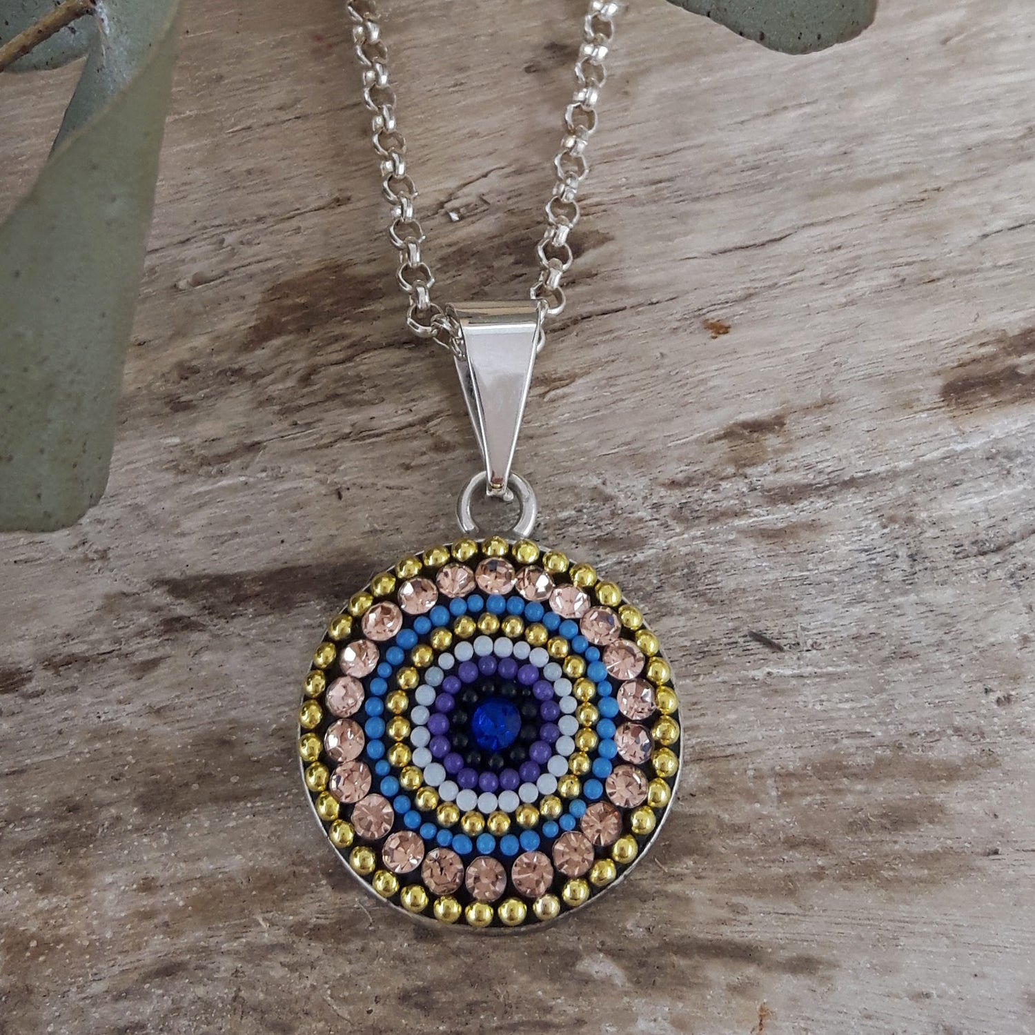 Allegra Indigo Radiance Coin Pendant