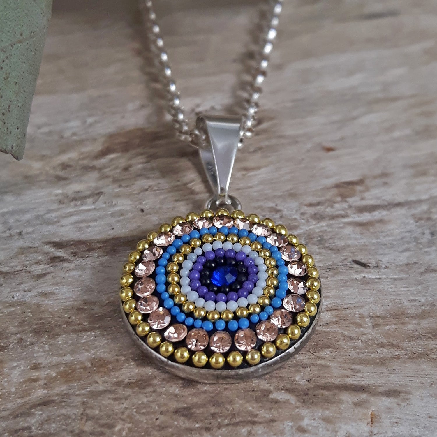 Allegra Indigo Radiance Coin Pendant