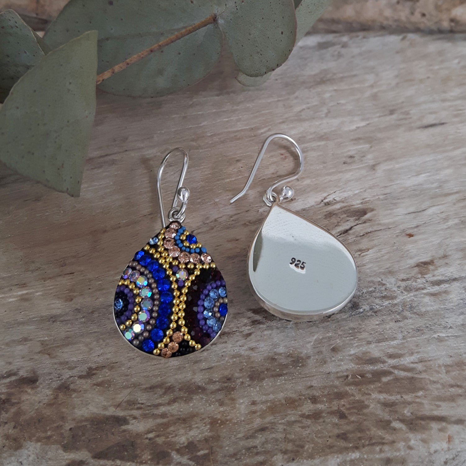 Allegra Indigo Radiance Teardrop Drop Earrings
