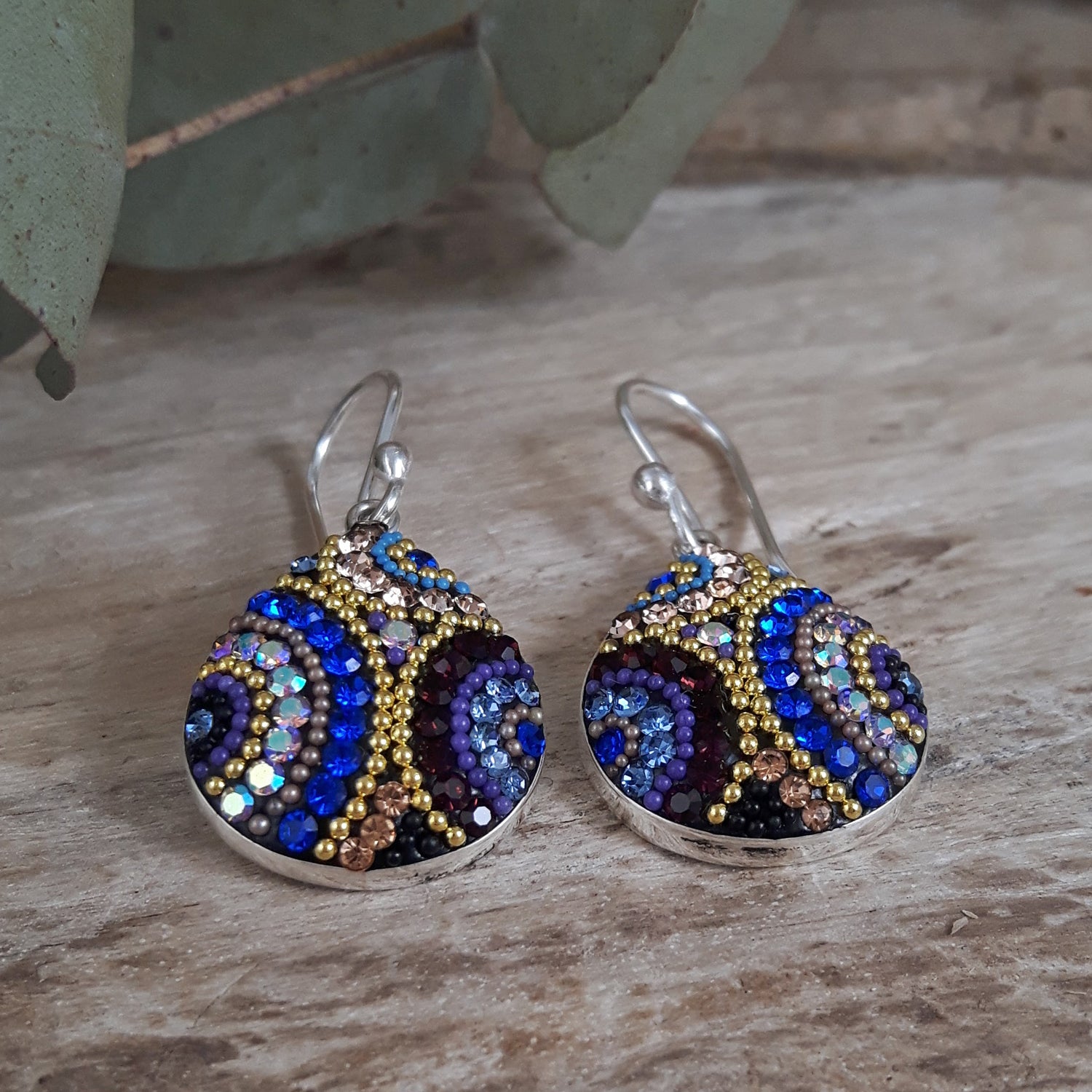 Allegra Indigo Radiance Teardrop Drop Earrings