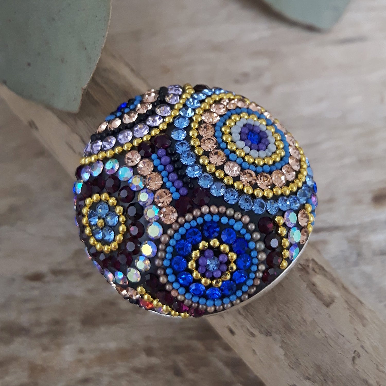 Allegra Indigo Radiance Adjustable Ring