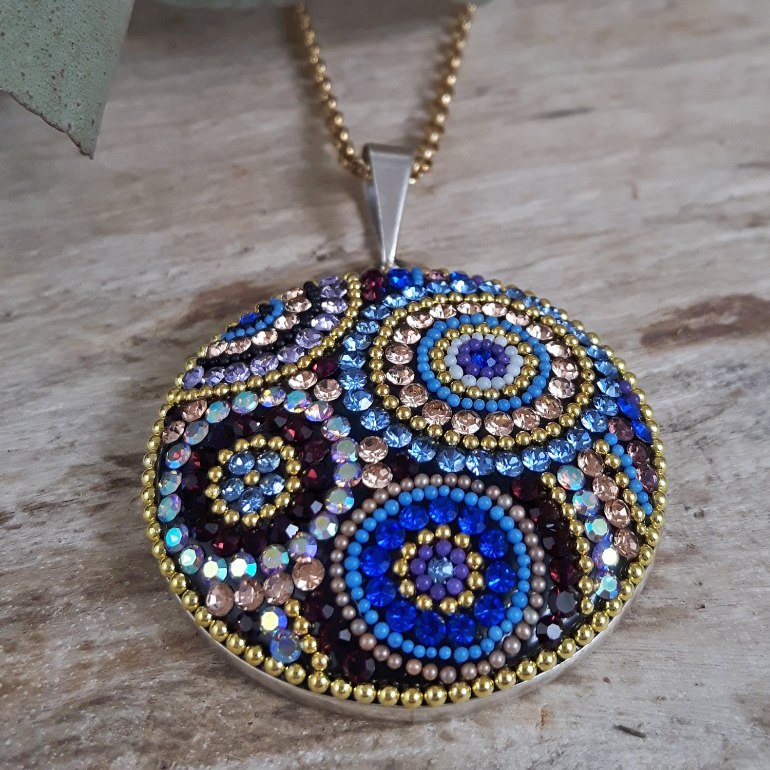 Allegra Indigo Radiance Large Disc Pendant