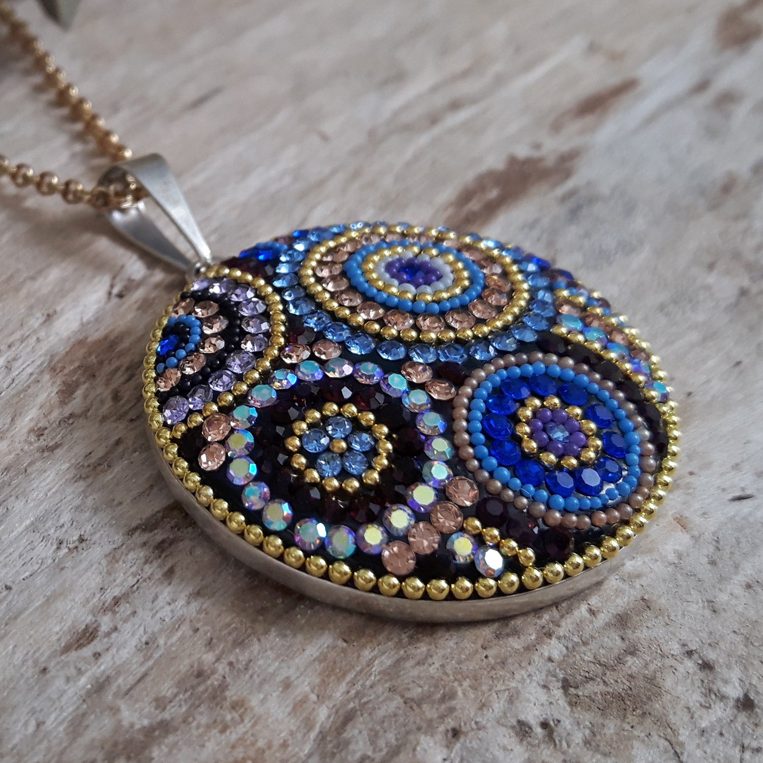 Allegra Indigo Radiance Large Disc Pendant
