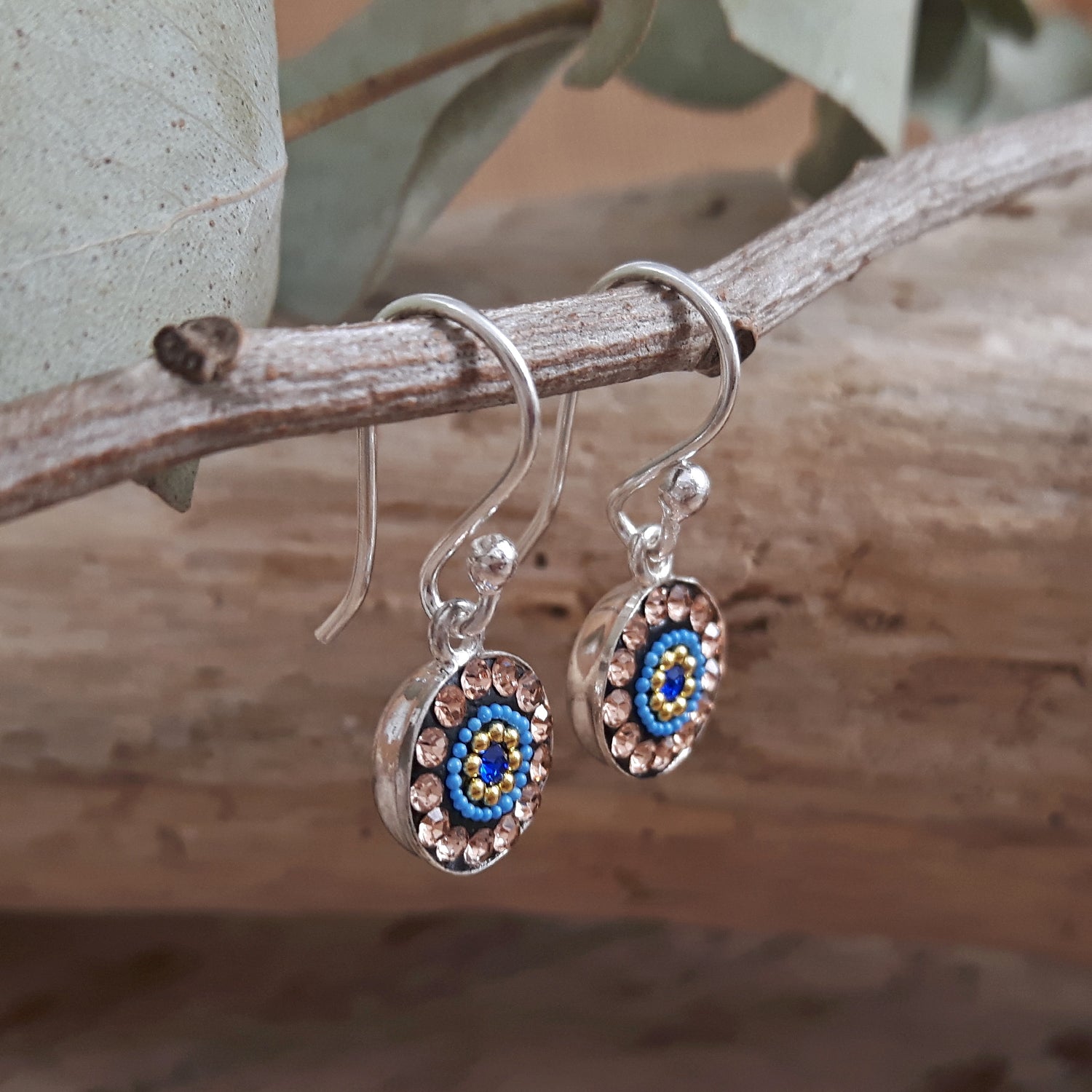 Allegra Indigo Radiance Round Drop Earrings