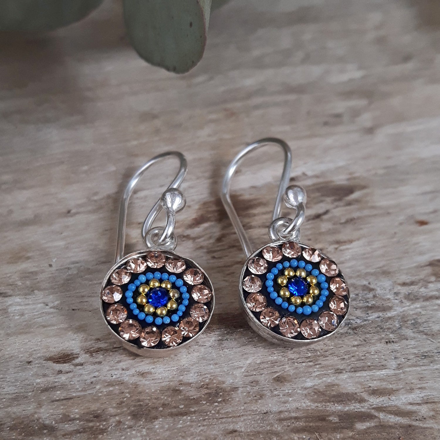 Allegra Indigo Radiance Round Drop Earrings
