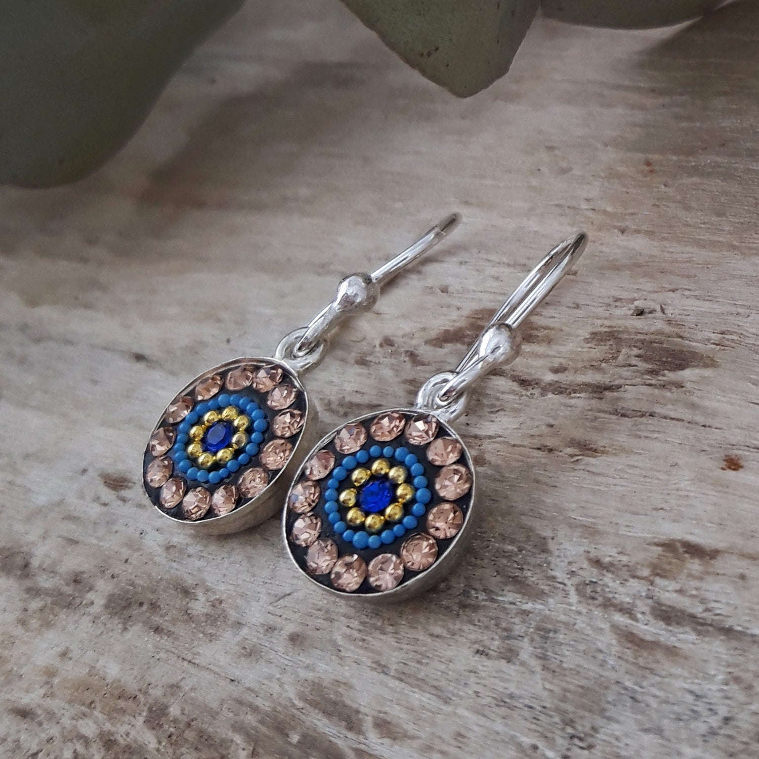 Allegra Indigo Radiance Round Drop Earrings