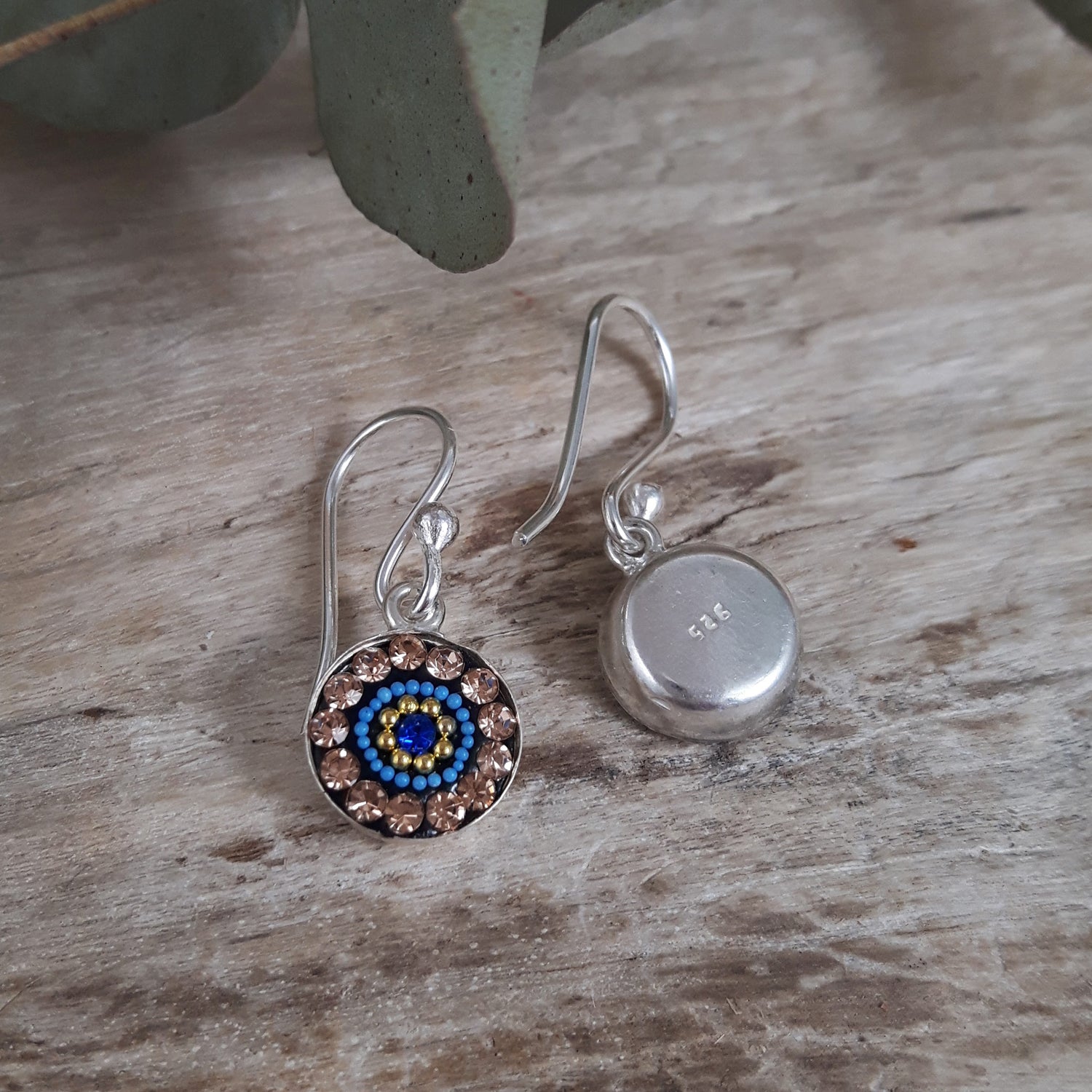 Allegra Indigo Radiance Round Drop Earrings