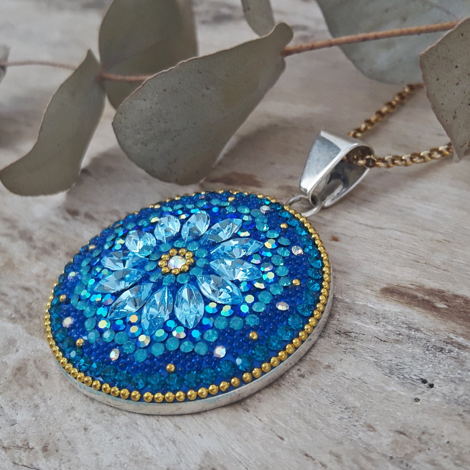 SAMPLE Allegra Azure Disc Pendant