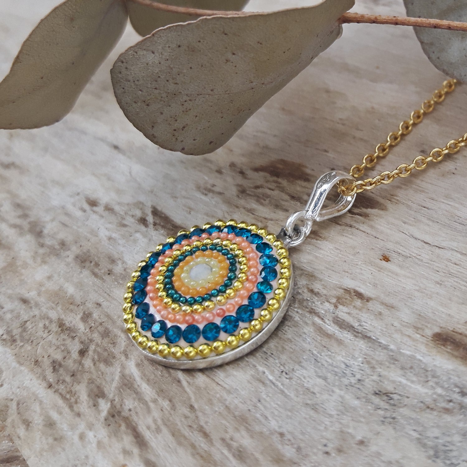 SAMPLE Allegra Peach Glow Coin Pendant