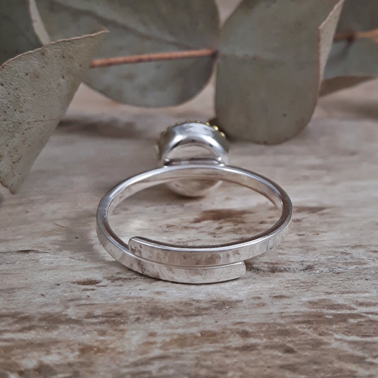 Allegra Sapphire Dream Daisy Mini Round Adjustable Ring