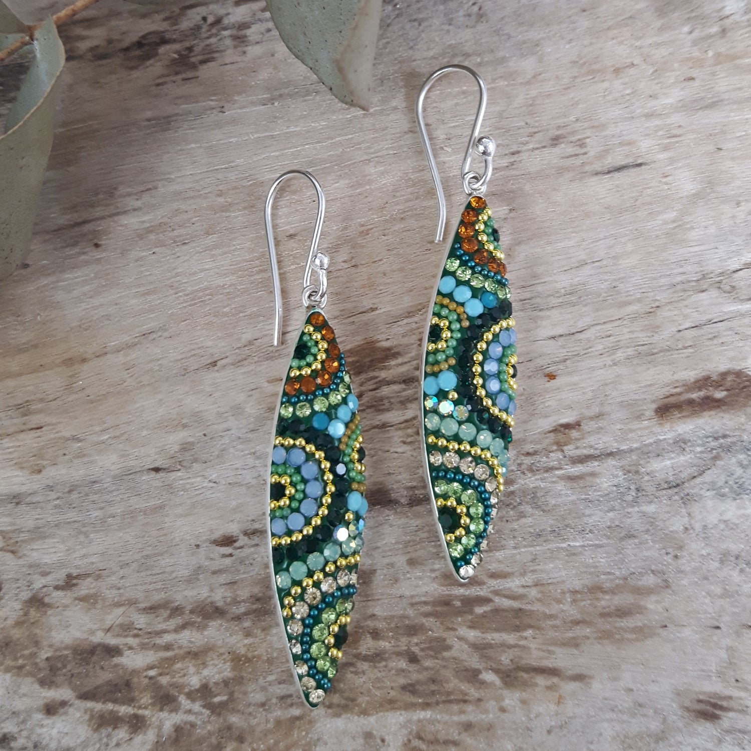 Allegra Folia Paradise Green Drop Earrings