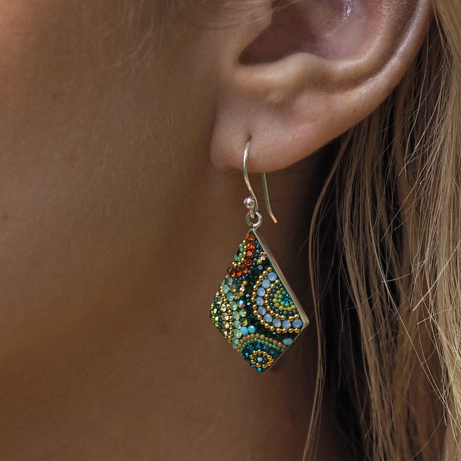 Allegra Paradise Green Drop Earrings