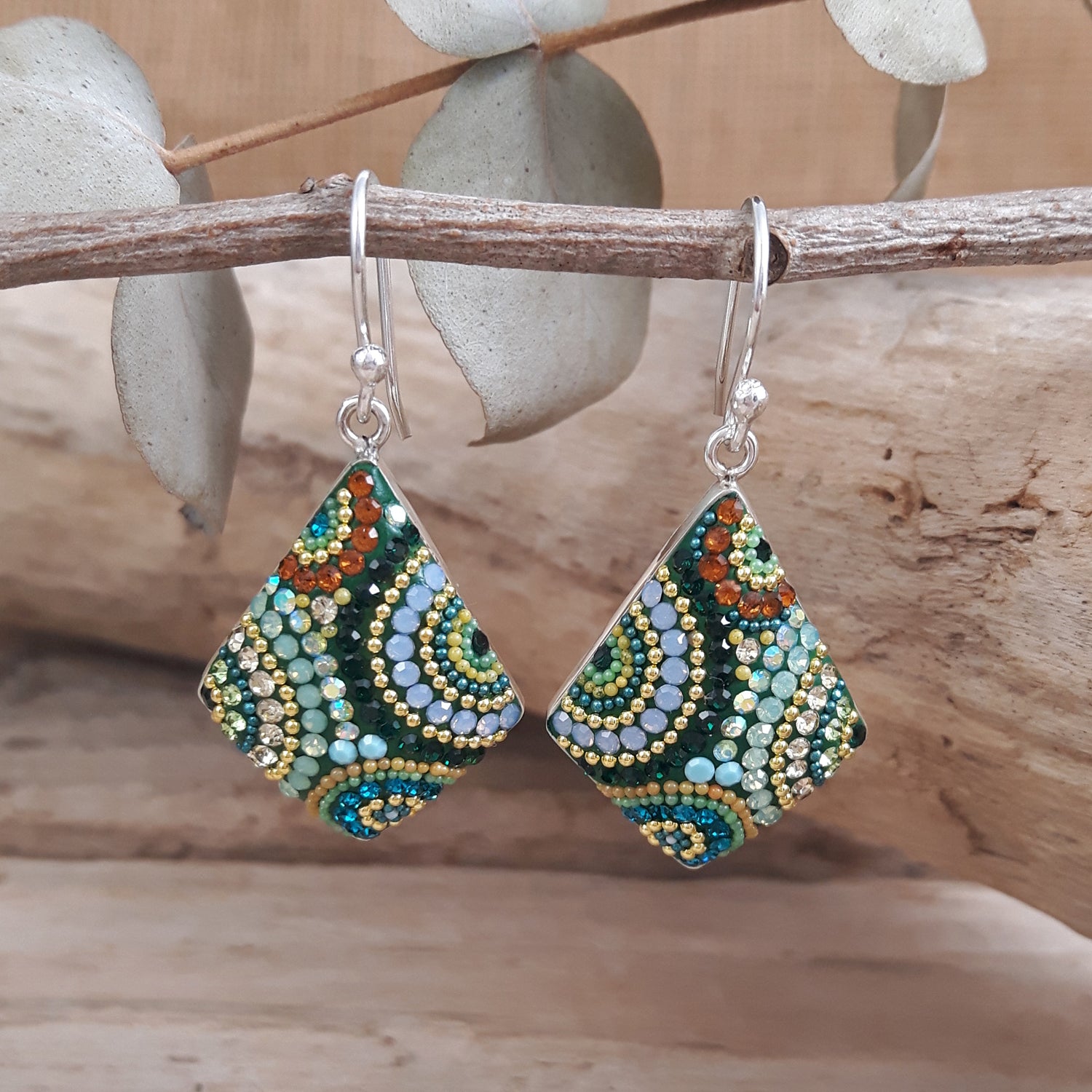 Allegra Paradise Green Drop Earrings
