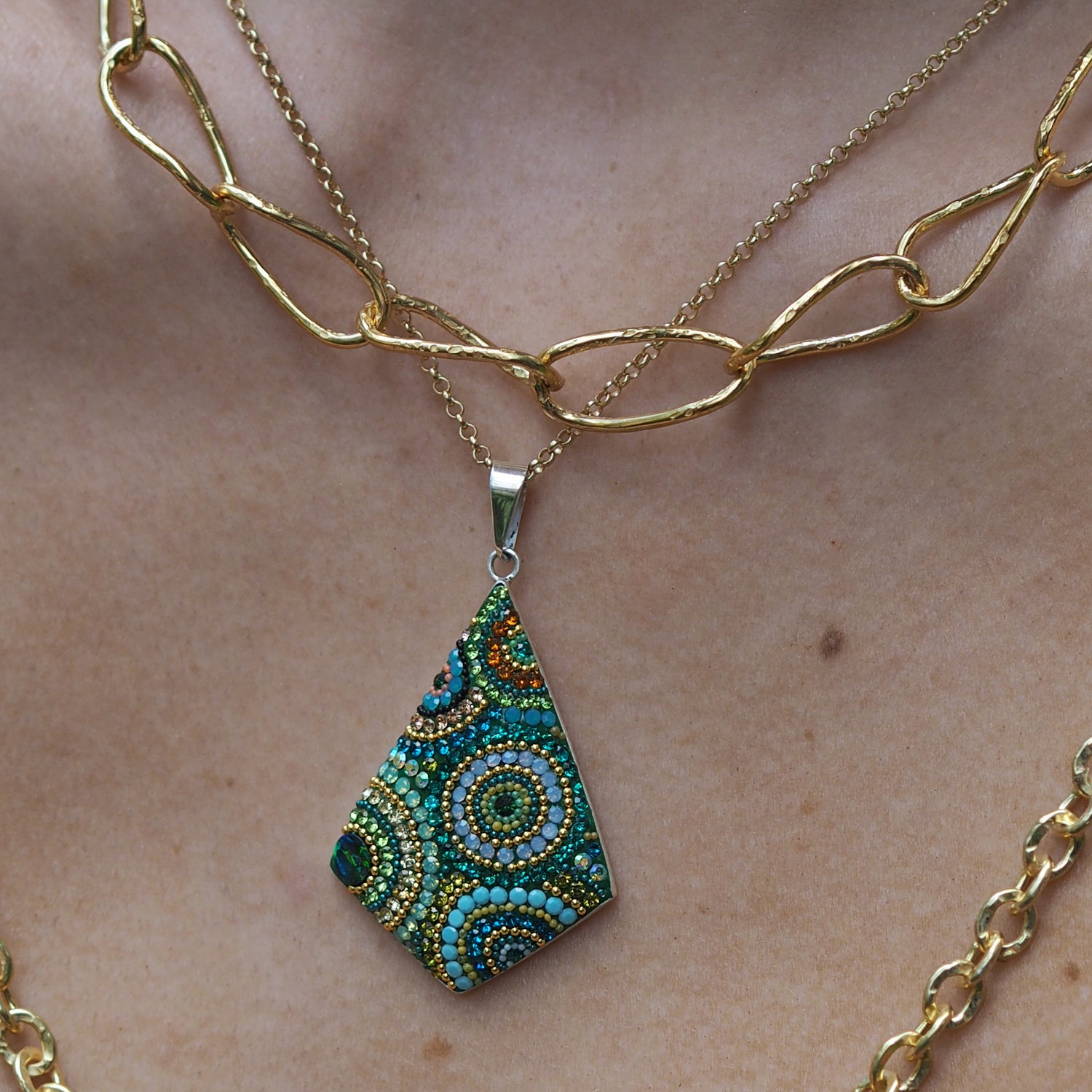 Allegra Rhombelle Paradise Green Pendant