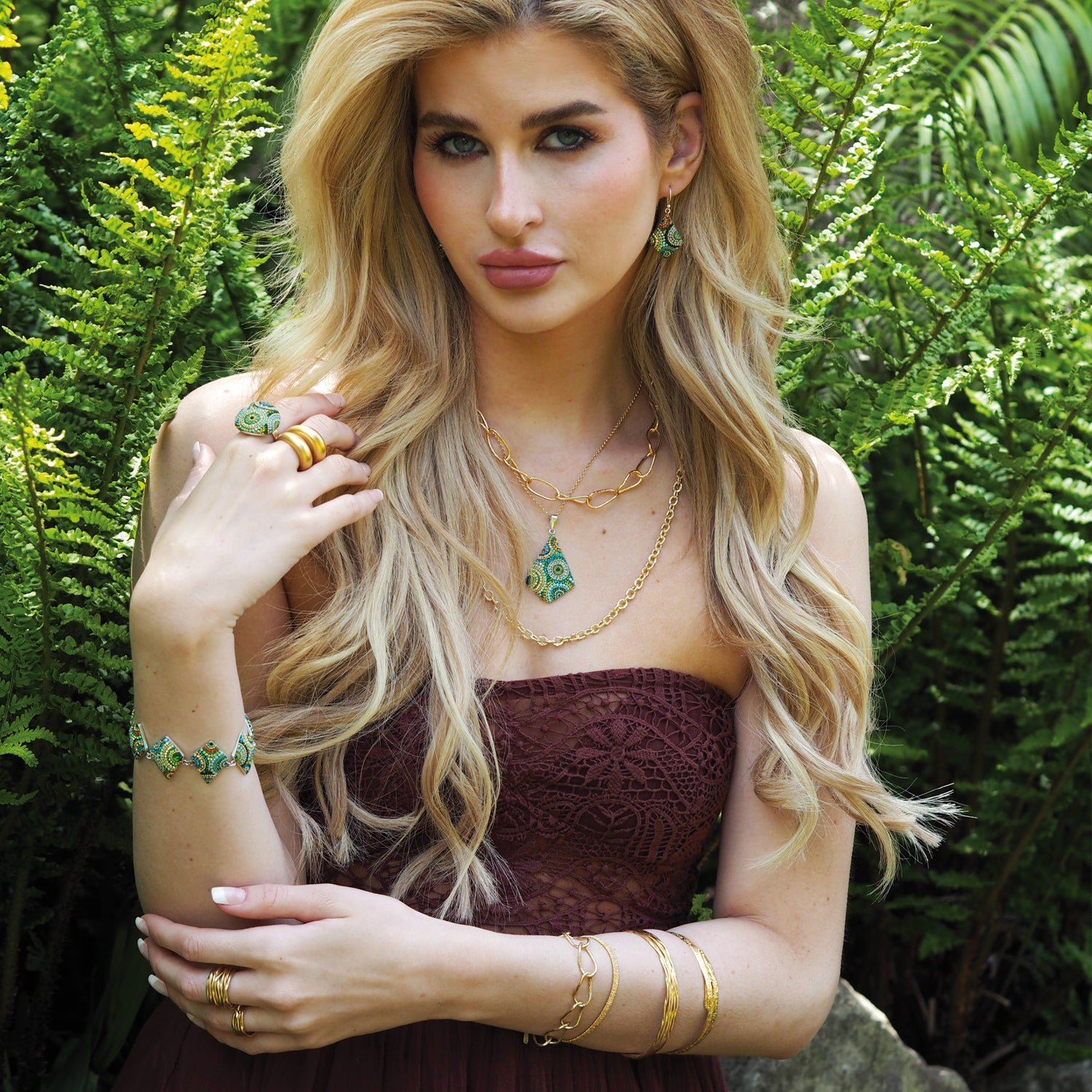 Allegra Paradise Green Drop Earrings