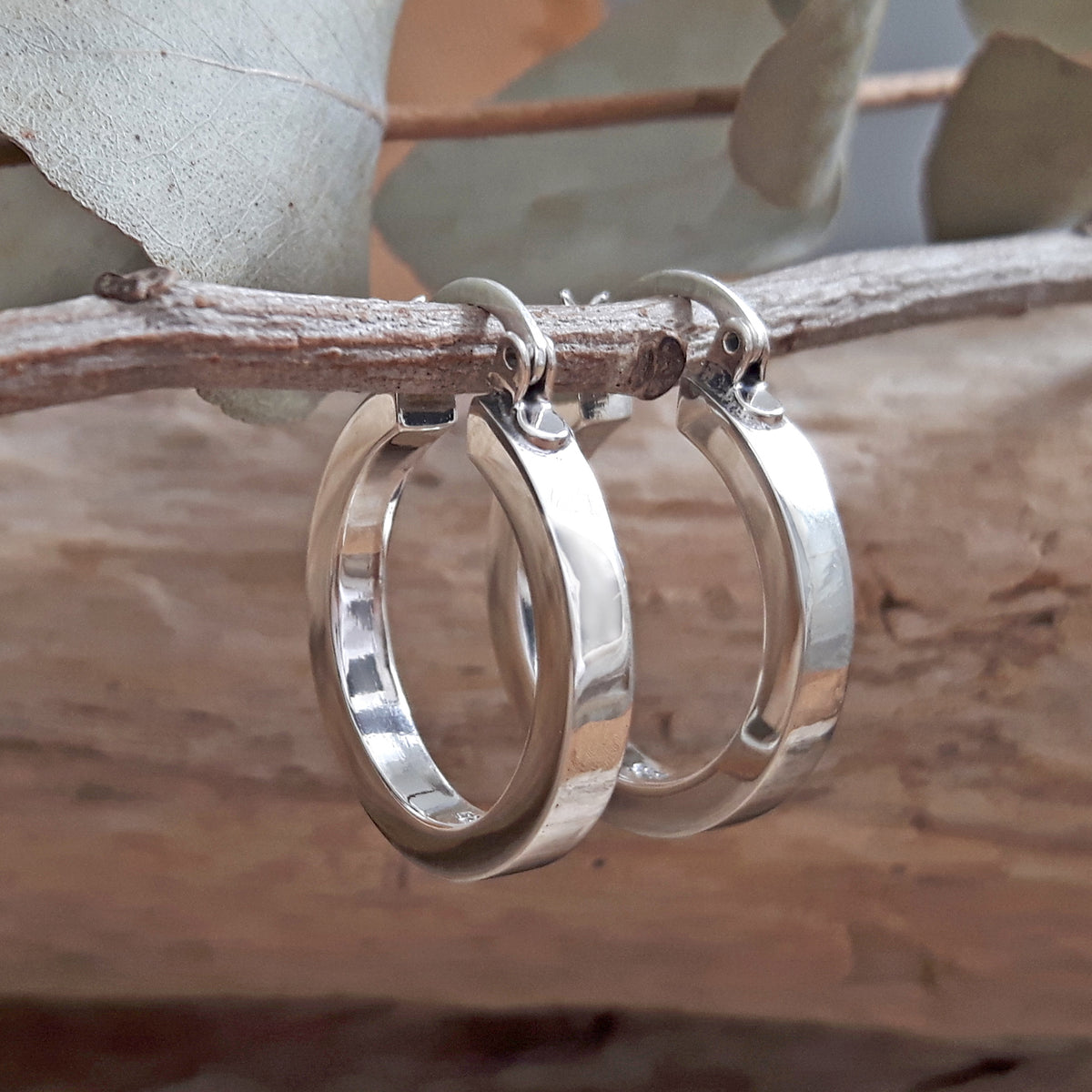Arc Sterling Silver Hoop Earrings