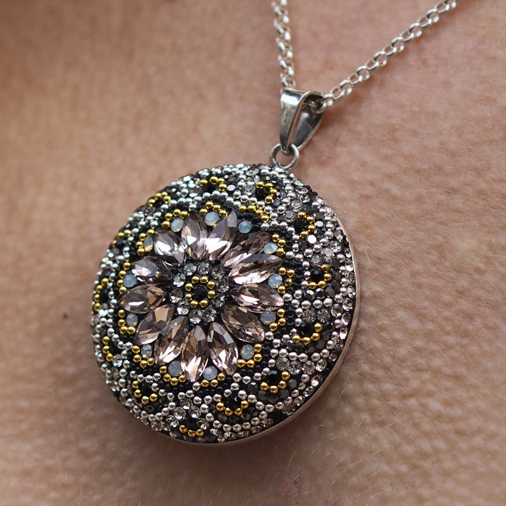 Allegra Onyx Elegance Disc Pendant