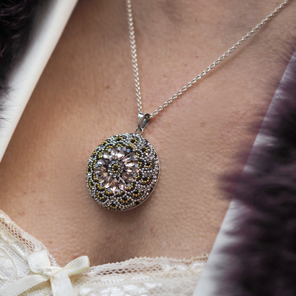 Allegra Onyx Elegance Disc Pendant