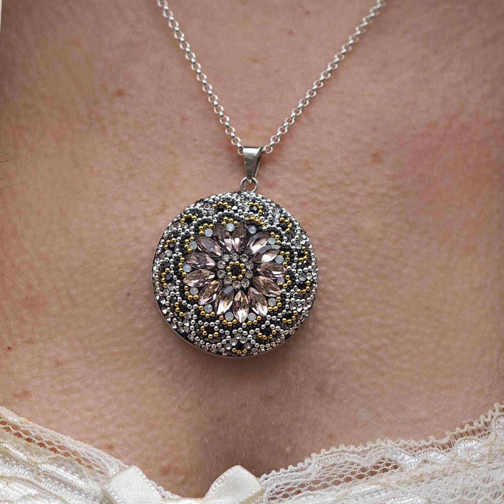 Allegra Onyx Elegance Disc Pendant