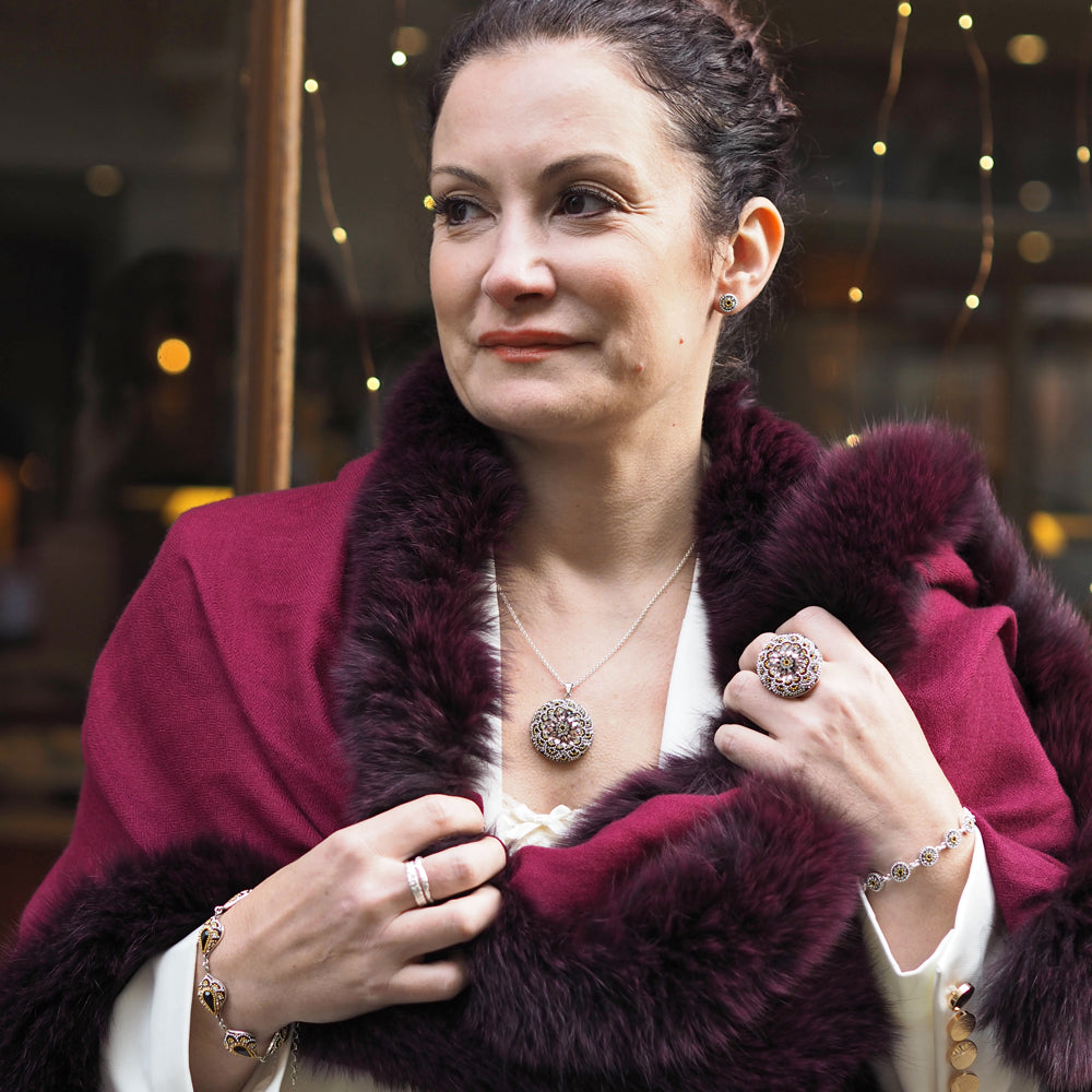 Allegra Onyx Elegance Disc Pendant