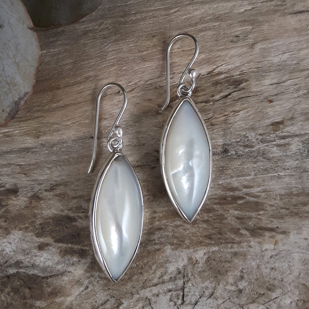 Audrey Marquise Mother Of Pearl Earrings