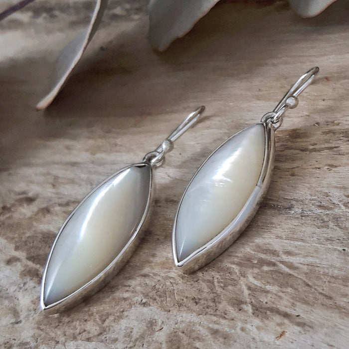 Audrey Marquise Mother Of Pearl Earrings