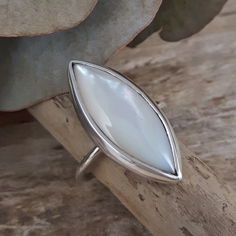 Audrey Marquise Mother Of Pearl Ring