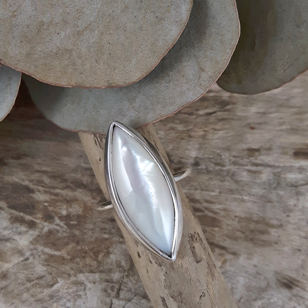 Audrey Marquise Mother Of Pearl Ring