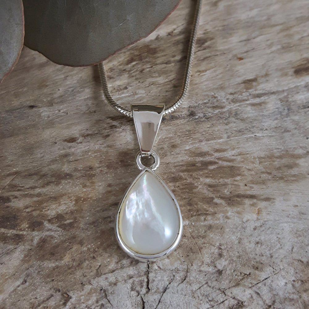 Audrey Teardrop Mother Of Pearl Pendant