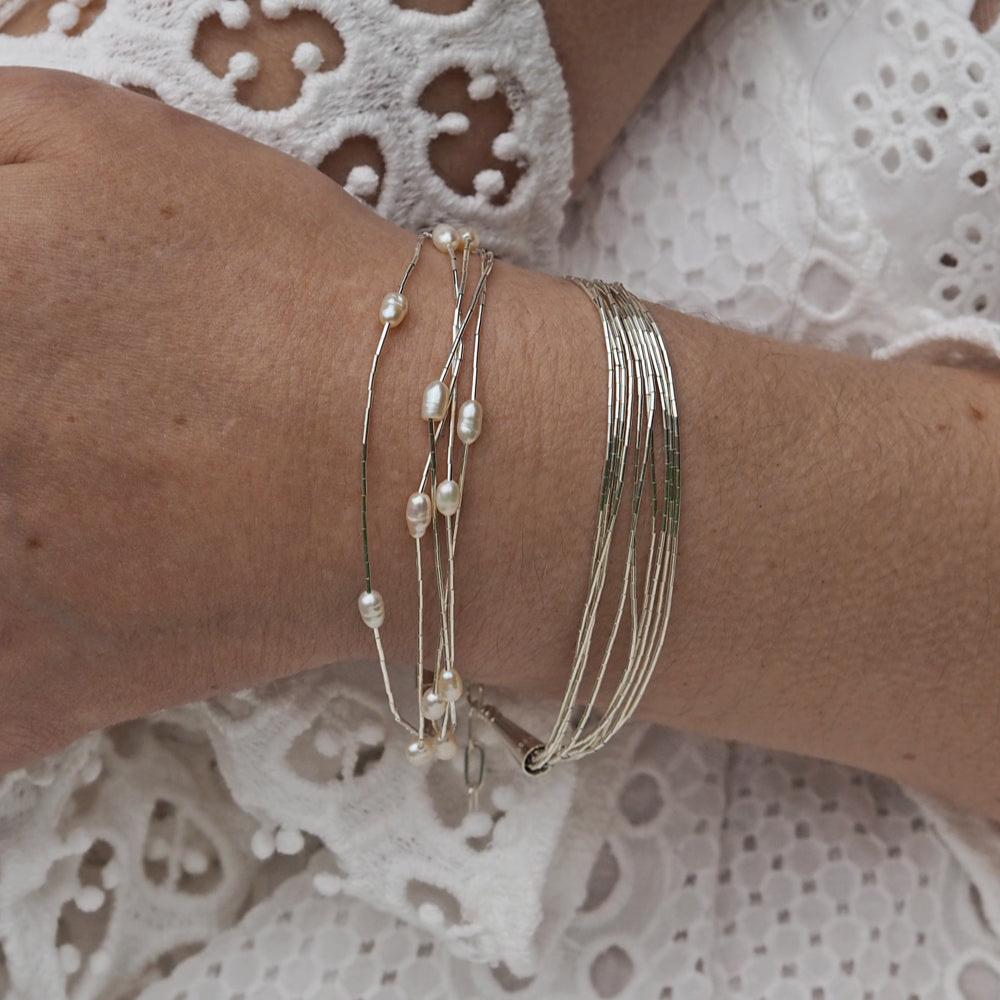 Evelyn Waterproof Pearl Bracelet – 18k Gold Plated Stainless Steel