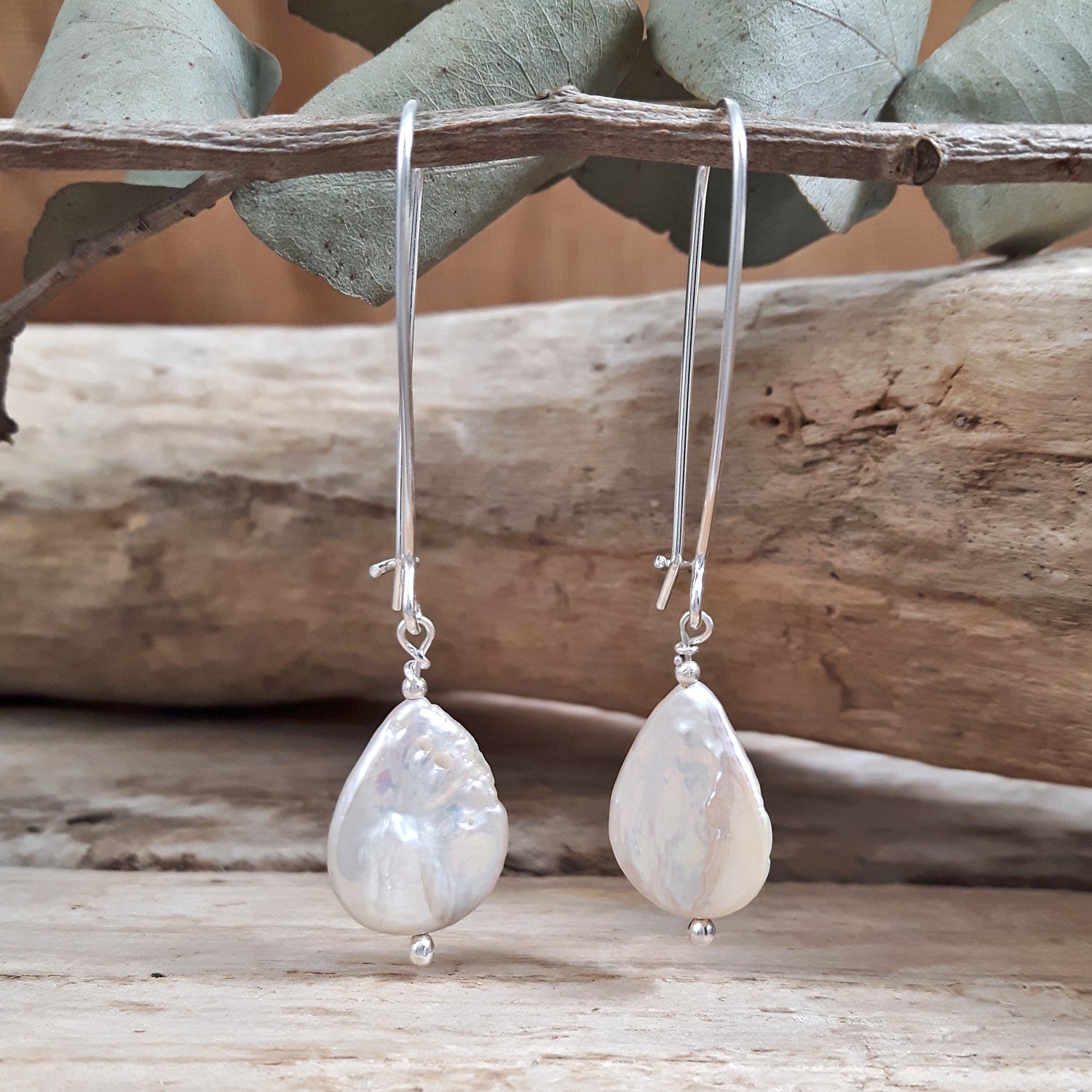 Baroque Pearl Long Drop Earrings