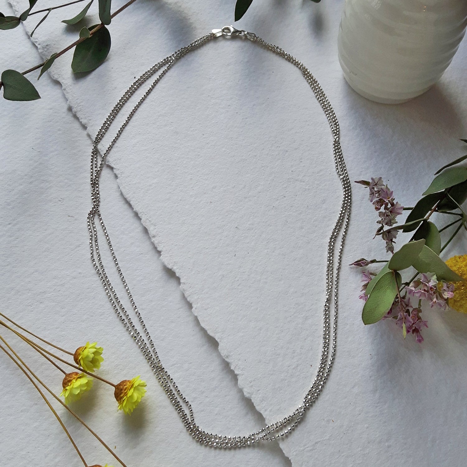 Bobble Silver Triple 45cm Chain