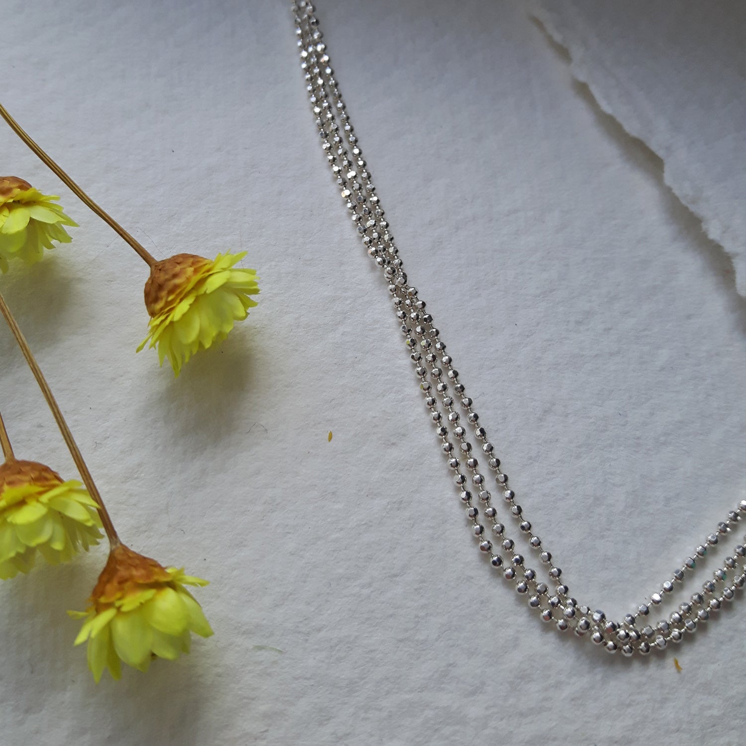 Bobble Silver Triple 45cm Chain